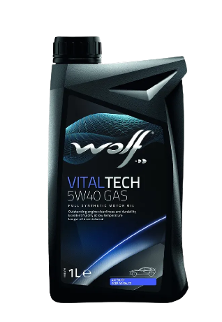 Моторное масло Wolf VitalTech 5W-40 GAS, 1л 